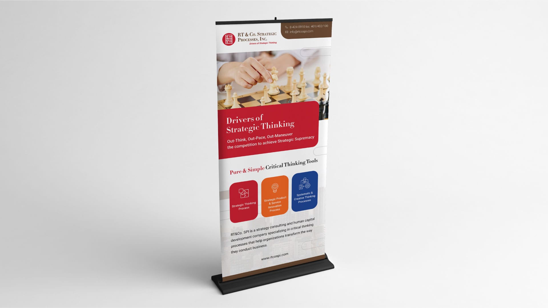 Pull up banner design mockup for RT & Co. SPI