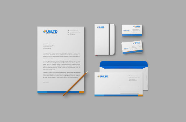 Corporate design mockup for UNLTD