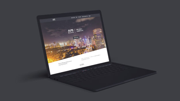 Website Design mockup of client Alps Black