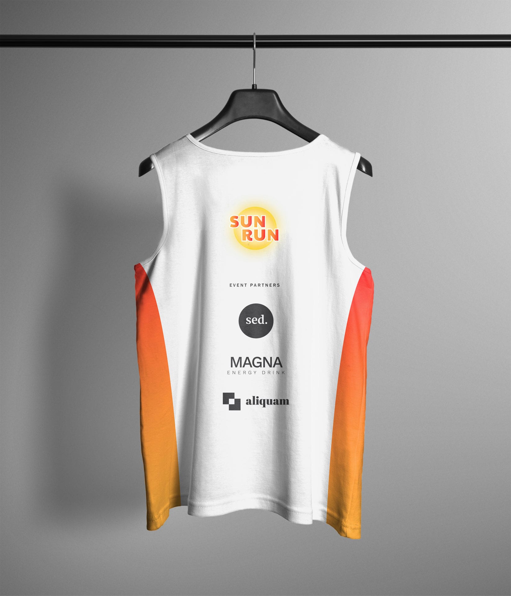 Shirt design mockup design for Sun Run