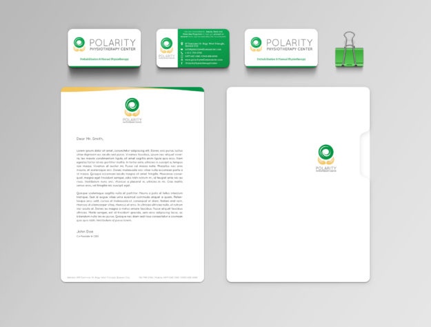 Corporate design mockup for Polarity