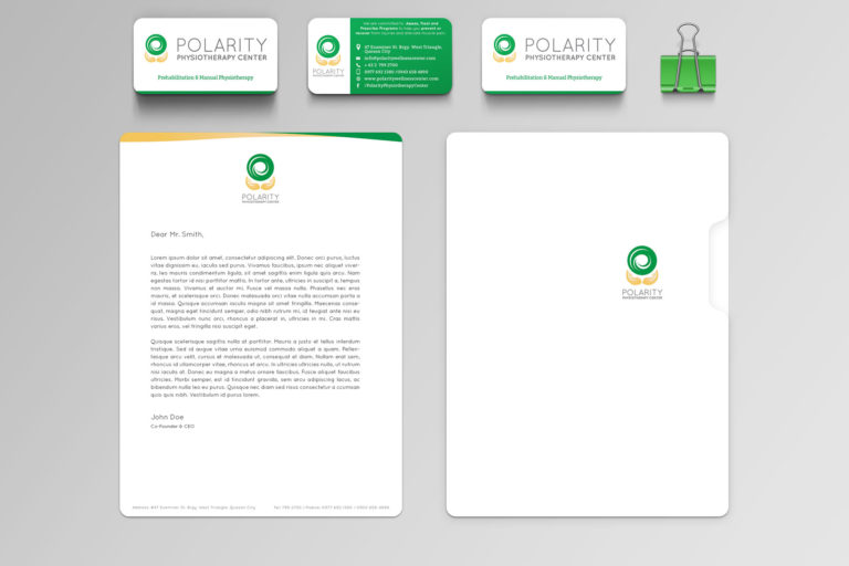 Corporate design mockup for Polarity