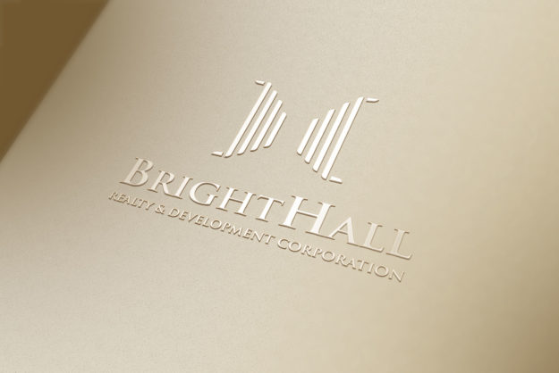 Logo design mockup for Brighthall Realty