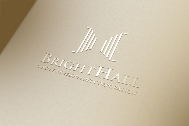Logo design mockup for Brighthall Realty