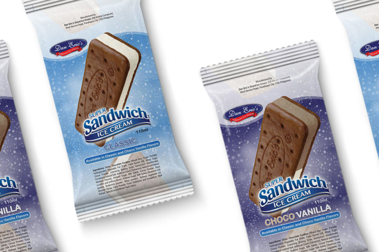 Packaging Design mockup for Dan Eric's Ice Cream