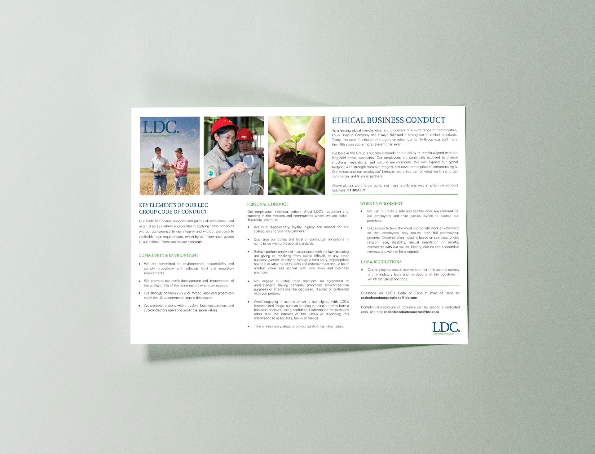Flyer design mockup for LDC
