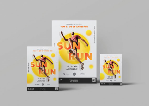 Mockup poster design for Sun Run
