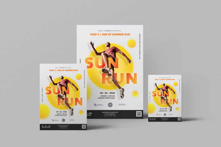 Mockup poster design for Sun Run