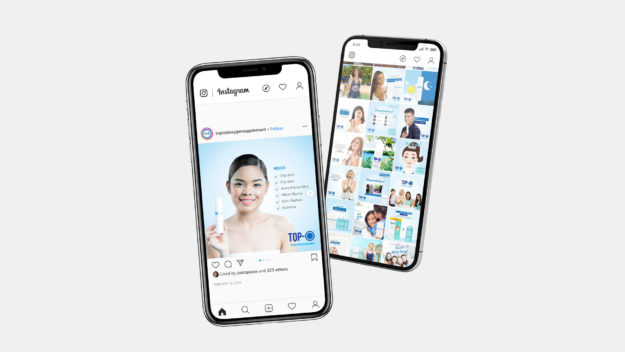 Instagram mockup design for Top-O