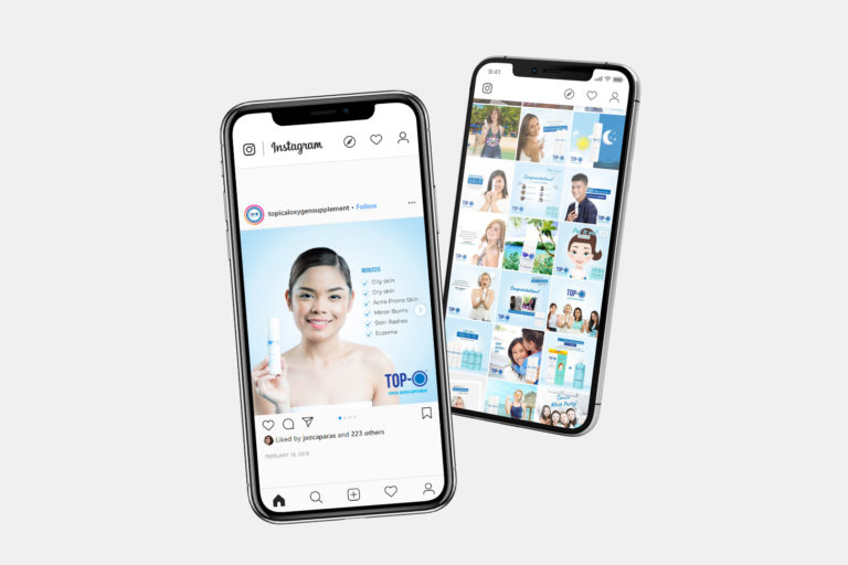 Instagram mockup design for Top-O
