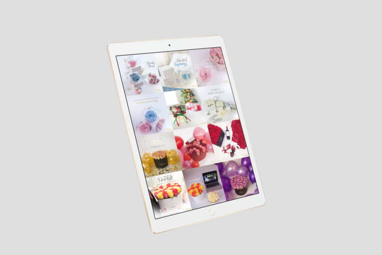 Social media designs for Petalier