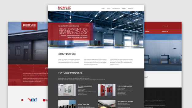 Website design studies for Dorflex
