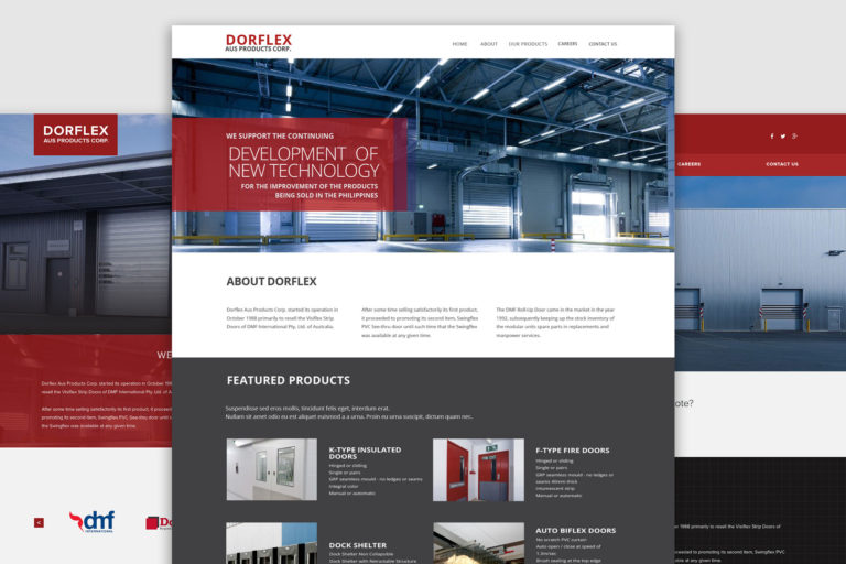 Website design studies for Dorflex
