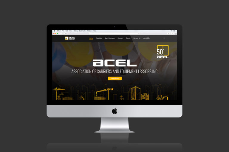 Mockup website design for ACEL