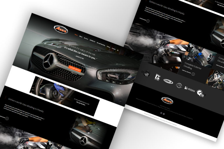 Website design mockup of Aegis