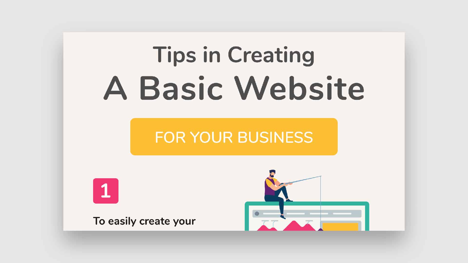 Tips in Creating a Basic Website for your Business Cover