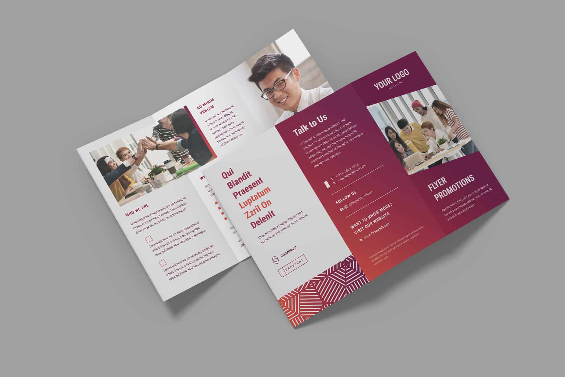 Editable Modern Corporate Identity Design with Poster and Trifold Brochure - Image 3