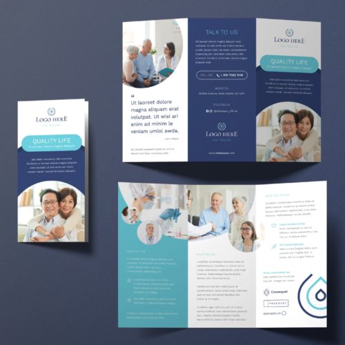 Blue Editable Corporate Identity Design with Poster and Flyer Designs